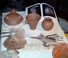 elaboración de piezas en ceramica